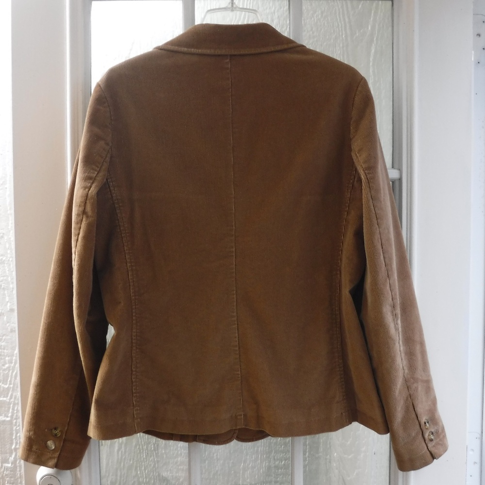 L.L. Bean Camel Color Button Up Long Sleeve Cordu… - image 2